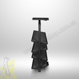 Полиця поворотна на взуття GTV ELITE з дотягом 4 полиці, чорна WG-OBR4-20. Фото 2