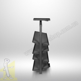 Полиця поворотна на взуття GTV ELITE з дотягом 4 полиці, антрацит WG-OBR4-60. Фото 2