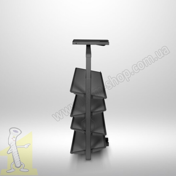 Полиця поворотна на взуття GTV ELITE з дотягом 4 полиці, антрацит WG-OBR4-60. Фото 2