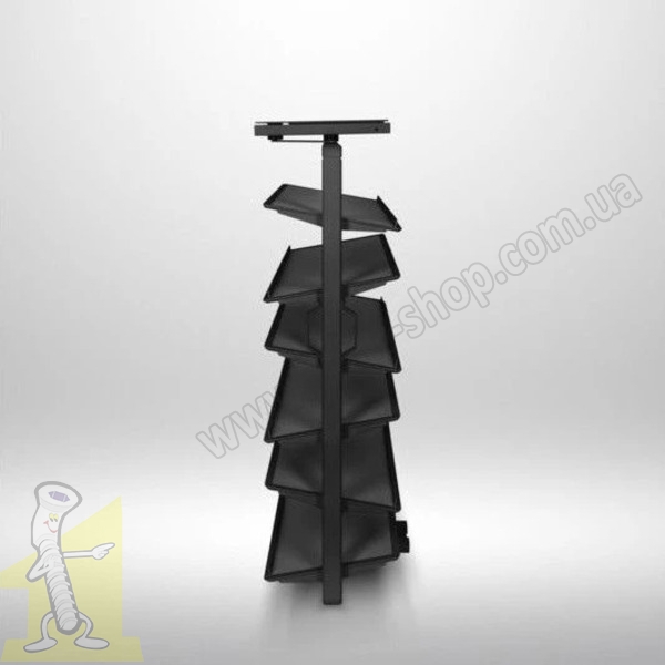 Полиця поворотна на взуття GTV ELITE з дотягом 6 полиць, Чорна WG-OBR6-20. Фото 4
