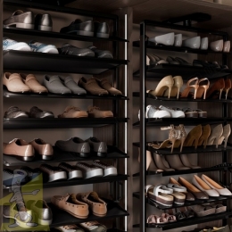 Полиця поворотна на взуття GTV ELITE з дотягом 6 полиць, Чорна WG-OBR6-20. Фото 6