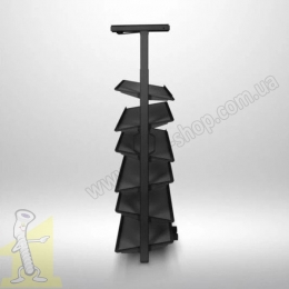 Полиця поворотна на взуття GTV ELITE з дотягом 6 полиць, Чорна WG-OBR6-20. Фото 3