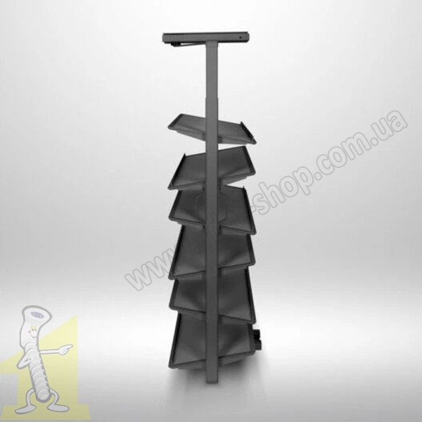 Полиця поворотна на взуття GTV ELITE з дотягом 6 полиць, антрацит WG-OBR-60. Фото 3