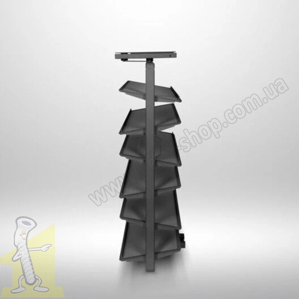 Полиця поворотна на взуття GTV ELITE з дотягом 6 полиць, антрацит WG-OBR-60. Фото 4