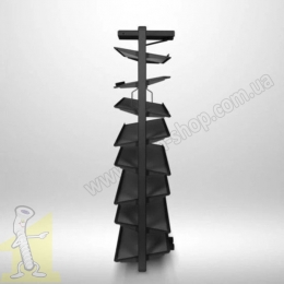 Полиця поворотна на взуття GTV ELITE з дотягом 8 полиць, чорна WG-OBR8-20. Фото 3