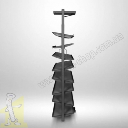 Полиця поворотна на взуття GTV ELITE з дотягом 8 полиць, антрацит WG-OBR8-60. Фото 2