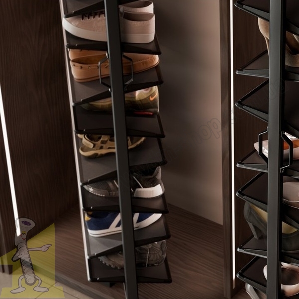 Полиця поворотна на взуття GTV ELITE з дотягом 10 полиць, антрацит WG-OBR10-60. Фото 8