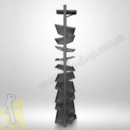 Полиця поворотна на взуття GTV ELITE з дотягом 10 полиць, антрацит WG-OBR10-60. Фото 3