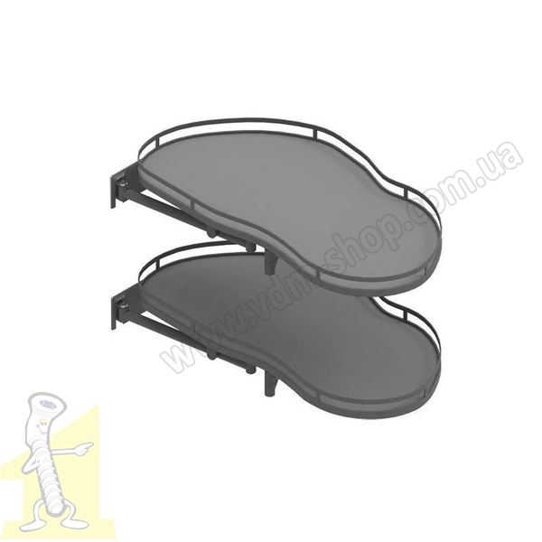 Карго 900/500 ліве Rejs ERGO Corner Optima хром/графіт WE36.0003.43.ID4