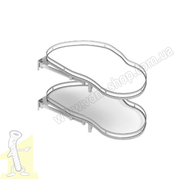 Карго 900/500 ліве Rejs ERGO Corner Optima хром/біле WE36.0003.43.374