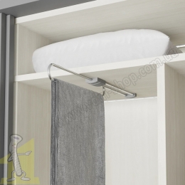 Вішалка висувна широка, 50х350х60, хром STARAX S-6072-C. Фото 2