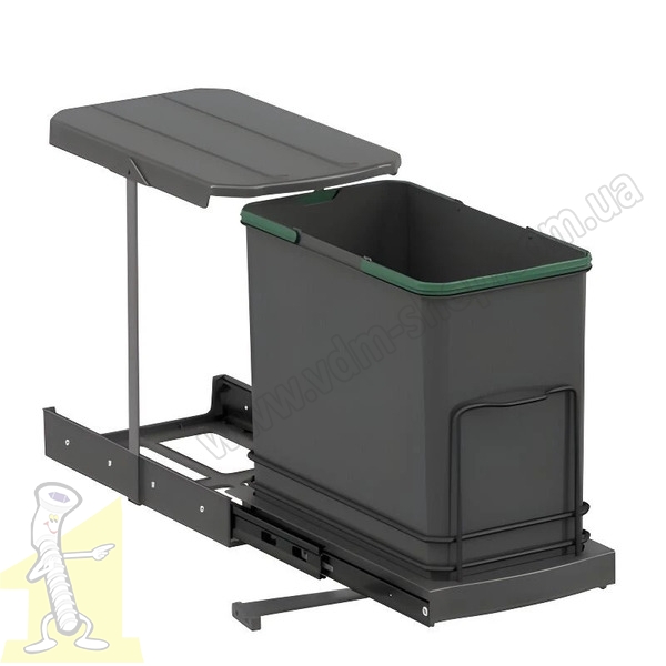 Смiтник висувний 24л. антрацит STARAX S-2571-A