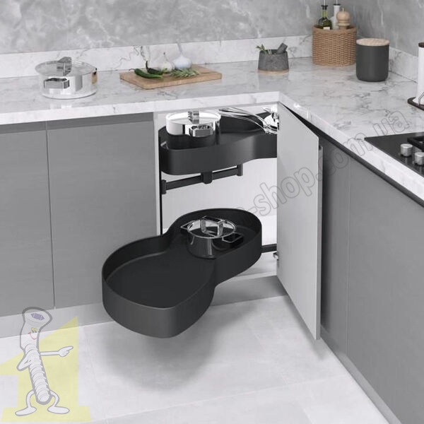 Карго ліве 450 Secret Corner антрацит метал STARAX S-3015-UB-A, 850*475*600. Фото 2