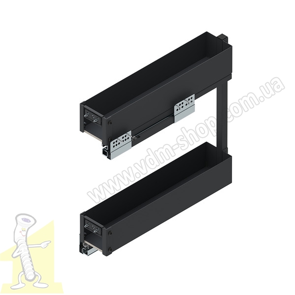 Карго 150 2 поверхи повного висуву з плавним дотягом графіт ELEMENT mini REJS WE37.0001.01.924