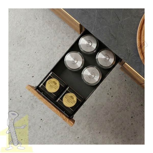 Карго 250 2 поверхи повного висуву з плавним дотягом графіт ELEMENT mini REJS WE37.0003.01.924. Фото 5