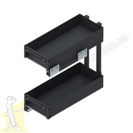 Карго 250 2 поверхи повного висуву з плавним дотягом графіт ELEMENT mini REJS WE37.0003.01.924