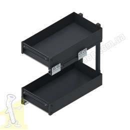 Карго 300 2 поверхи повного висуву з плавним дотягом графіт ELEMENT mini REJS WE37.0004.01.924