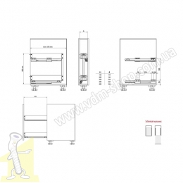 Карго 400 2 поверхи повного висуву з плавним дотягом графіт ELEMENT mini REJS WE37.0005.01.924. Фото 2