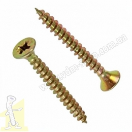 Шуруп 6*80 з нарiзкою жовтий