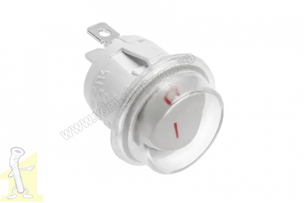 Вимикач GTV AE-WLIP44-15 круглий,білий, max 6A,max 250V, IP44