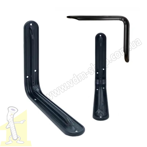 Кутник Besel LUX Чорний L=200 мм (135*36*0,8 мм). Фото 2