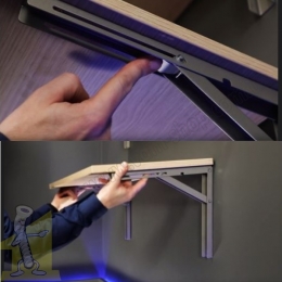 Кутник розкладний L-400 чорний. Фото 4