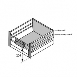 Релінг середній COMFORT BOX L=450 круглий срібний Rejs TH03.0242.01.002. Фото 2