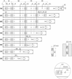 Направляюча кулькова GTV відштовхуюча PK-P-H45-350-GX push to open,комплект. Фото 3