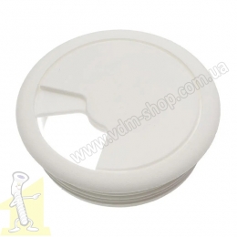 Перехідник кабелю пластиковий Ø 60 мм білий