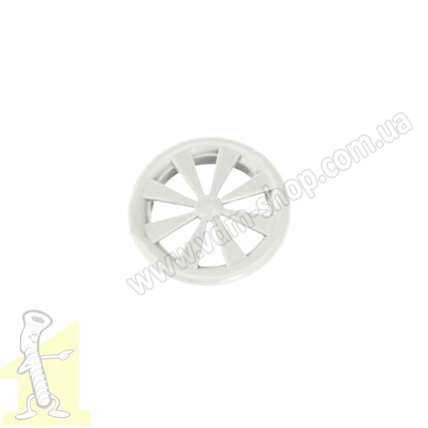 Решітка вентиляційна пластикова Ø 35 біла