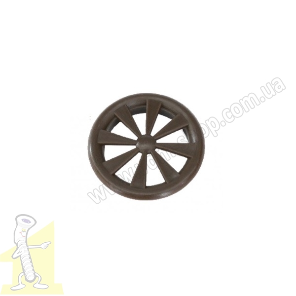 Решітка вентиляційна пластикова Ø 35 горіх