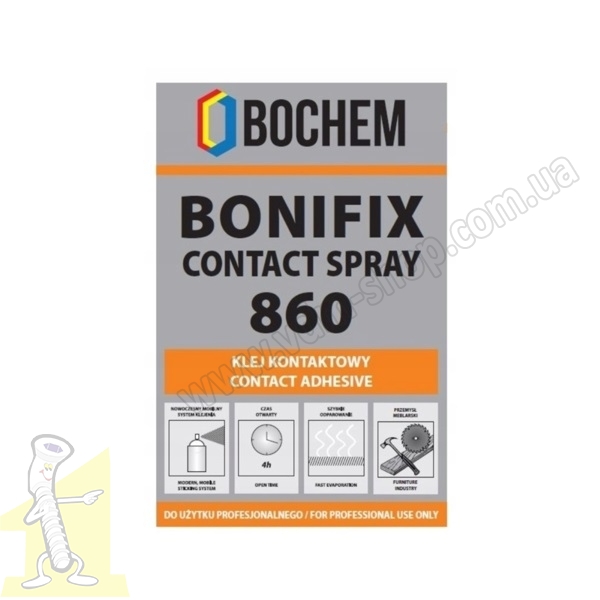Клей контактний аерозольний BONIFIX CONTACT SPRAY 860 500ml. Фото 2