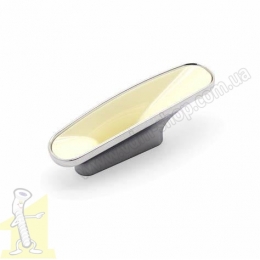 Ручка меблева GAMET UU06-0032-G0004-P42 хром - вставка беж