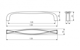 Ручка меблева GAMET UR43-0128-G0031 старе срібло. Фото 2