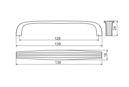 Ручка меблева GAMET UR44-0128-G0031 старе срібло. Фото 2