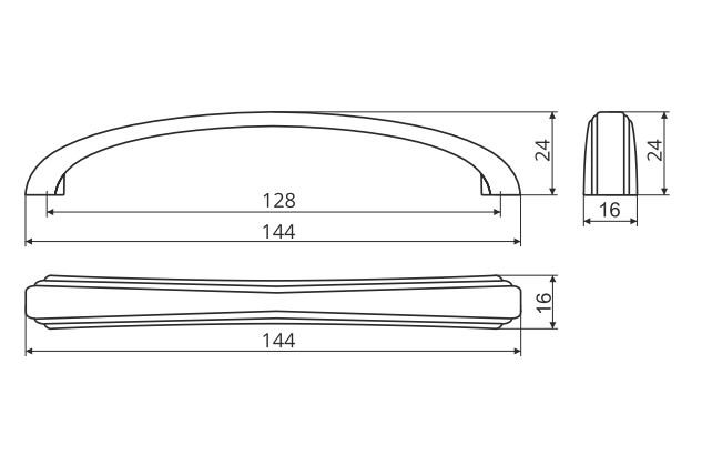 Ручка меблева GAMET UR45-0128-GA011 срібло. Фото 2