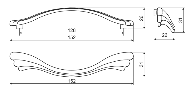 Ручка меблева GAMET UR36-0128-G0031 старе срібло. Фото 2