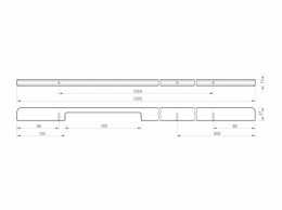 Ручка профільна Virno Lines 406/1024 нікель браш. Фото 2