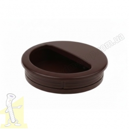 Ручка врізна пластикова темнокоричнева