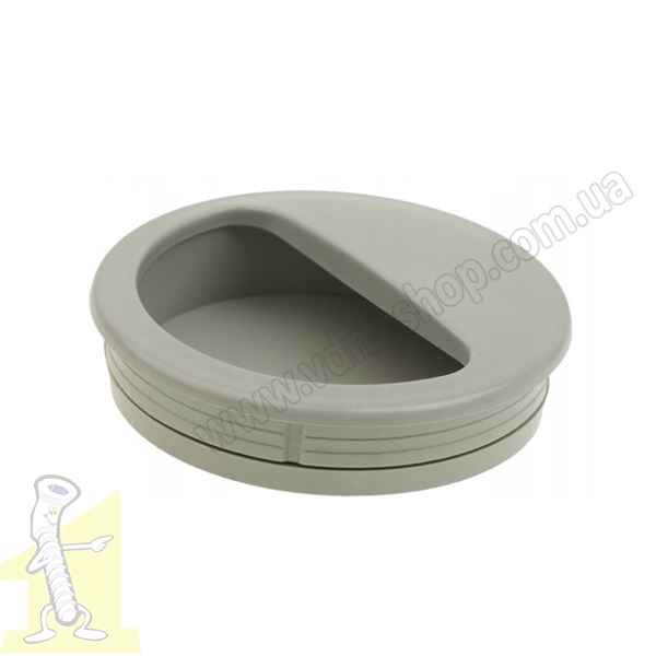 Ручка врізна пластикова темно сіра