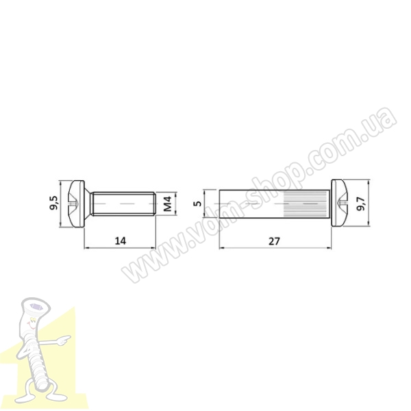 Стяжка міжсекційна D-5 Хром. Фото 4