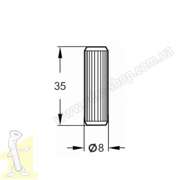 Шкант деревяний 8 * 35 мм Евкаліпт. Фото 2