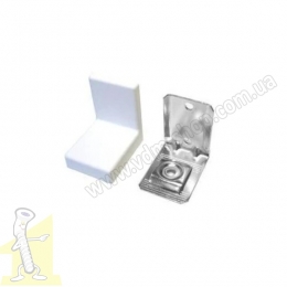 Підвіс універсальний регульований кутовий з заглушкою Білий