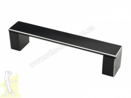 Ручка меблева DL 35M/128 BLK/AL Чорна