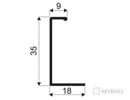 Профіль ручка Sevroll 011 срібло-3,00м. Фото 2