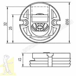 Підвіс регульований врізний коричневий. Фото 2