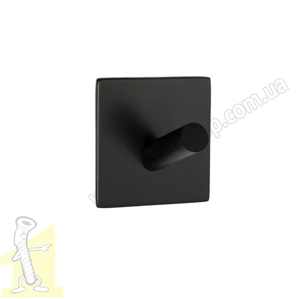 Гачок клейкий HSS-503S black, з нержавіючої сталі чорний