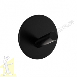 Гачок клейкий HSS-504R black, з нержавіючої сталі чорний