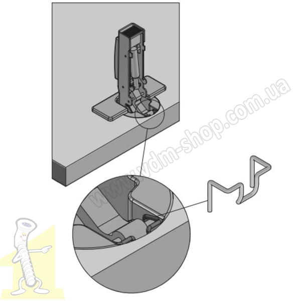 Обмежувач GTV кута відкривання завісів BICN,ECHC  Z-ORG-KAT. Фото 2