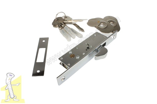 Замок до розсувних дверей MORTISE LOCK, хром